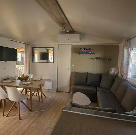 Camping Mobil-home Confort, Clim, 8 Personnes Torreilles